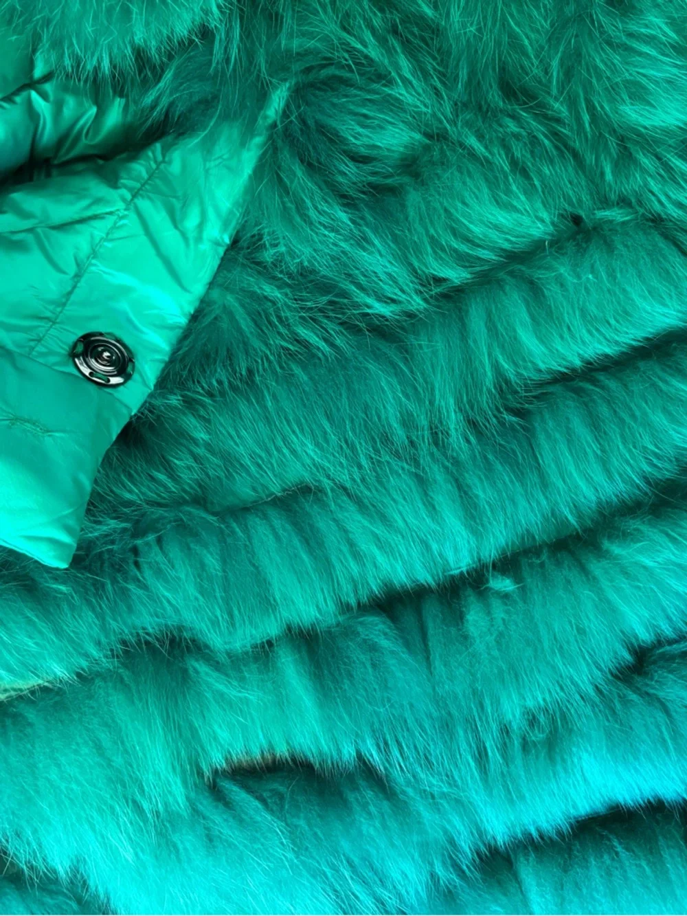 Genuine FOX emerald green reversible coat - Picture 6 of 6